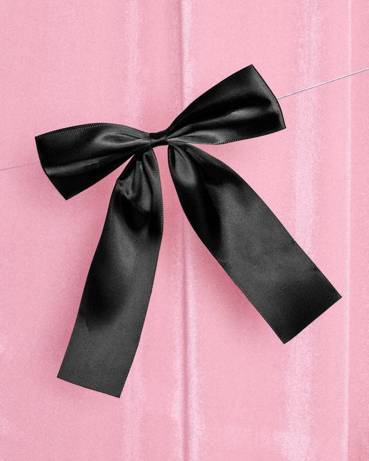 Black Bow Birthday Banner