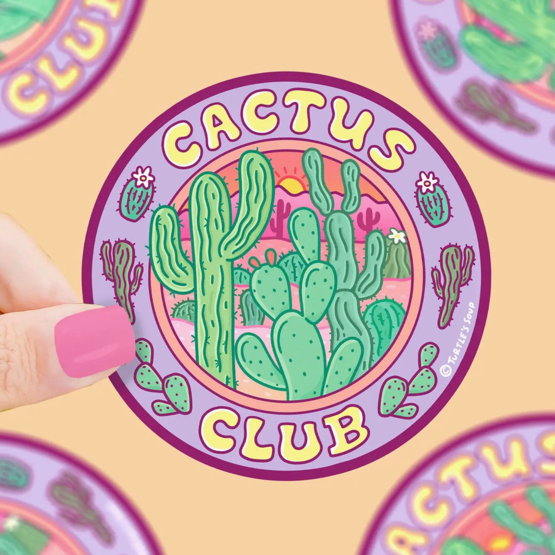 Cactus Club Cactaceae Cacti Desert Vinyl Sticker