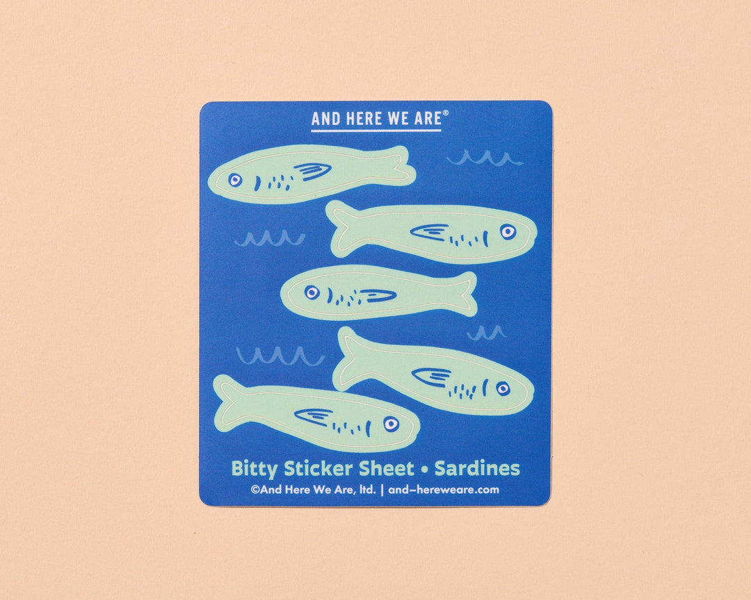 Sardines Bitty Vinyl Sticker Sheet