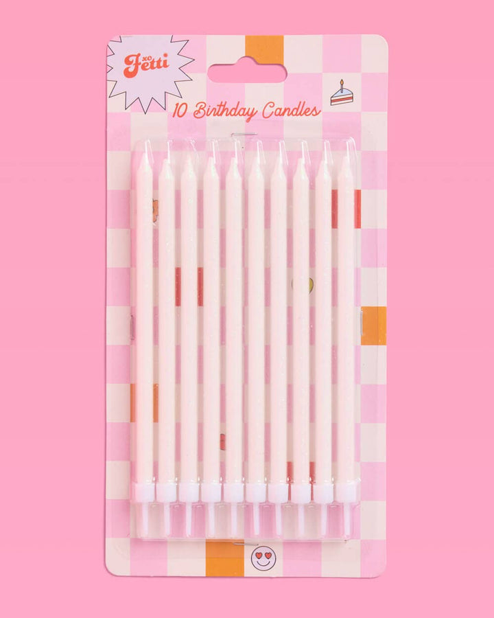 White Glitter Candles