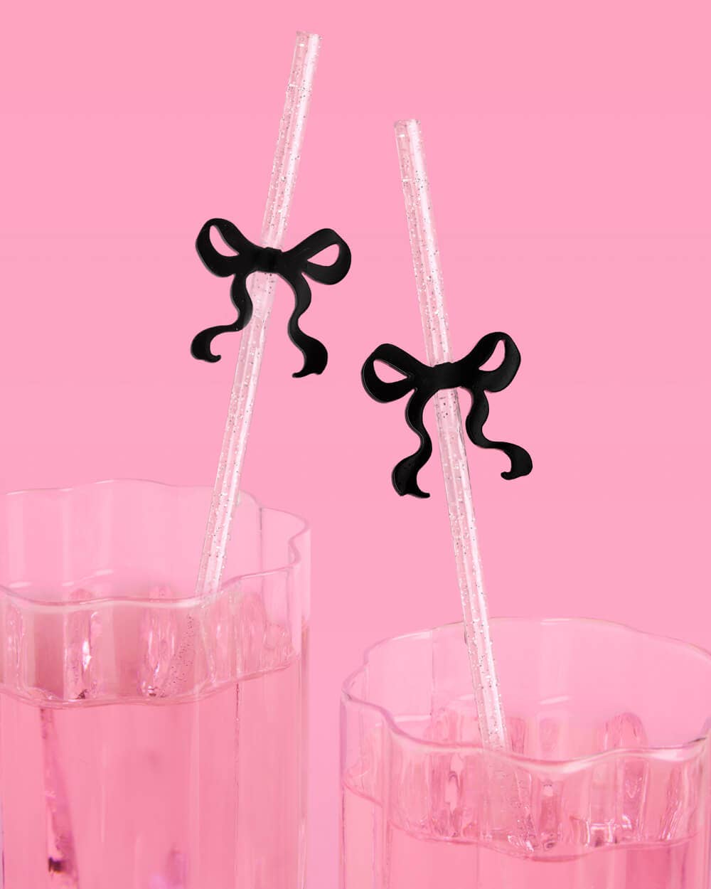 Black Bow Straws