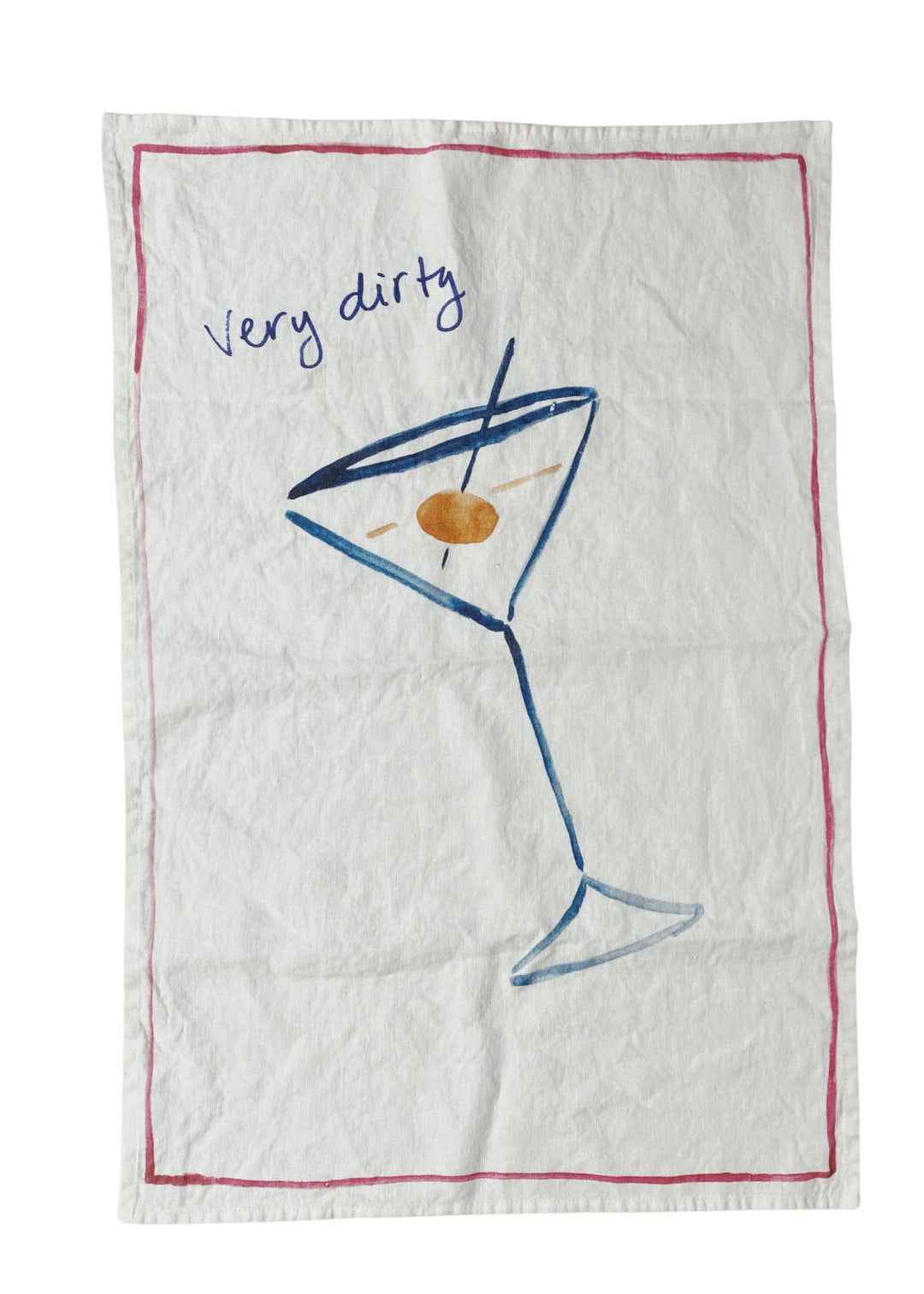 Very Dirty Martini Linen Teatowel