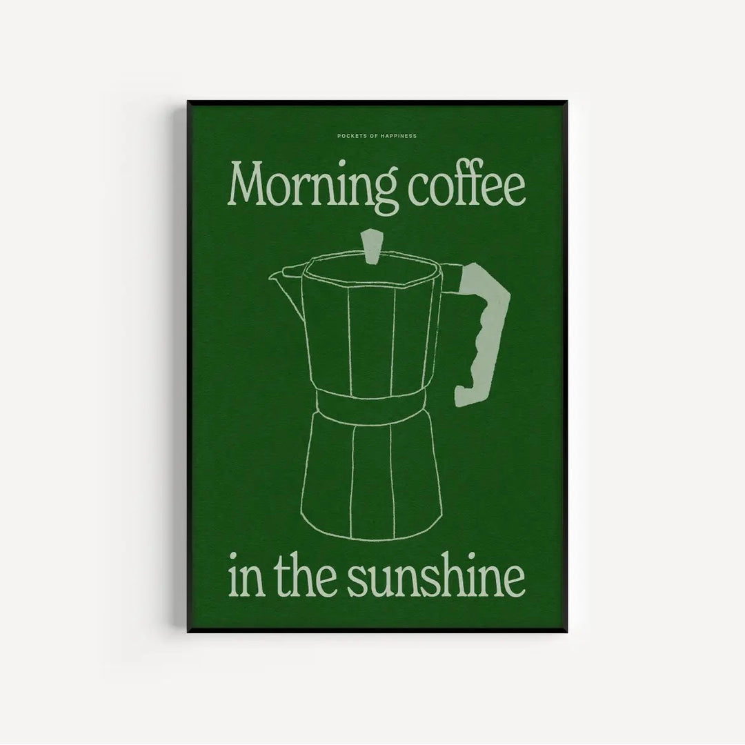 Morning Coffee In The Sunshine Retro Print
