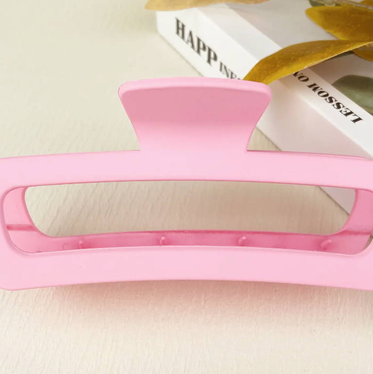 Frosted Rectangular Hair Clip