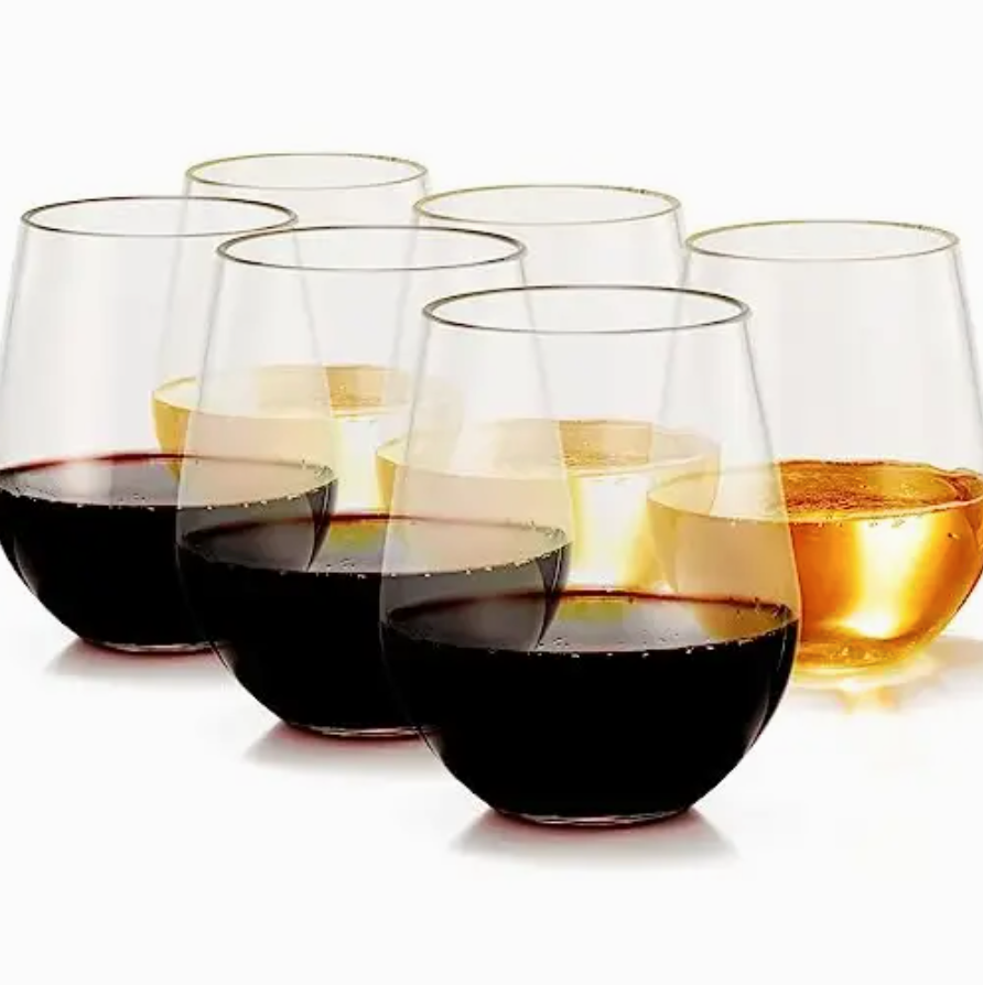 European Style Unbreakable Stemless Wine Glasses