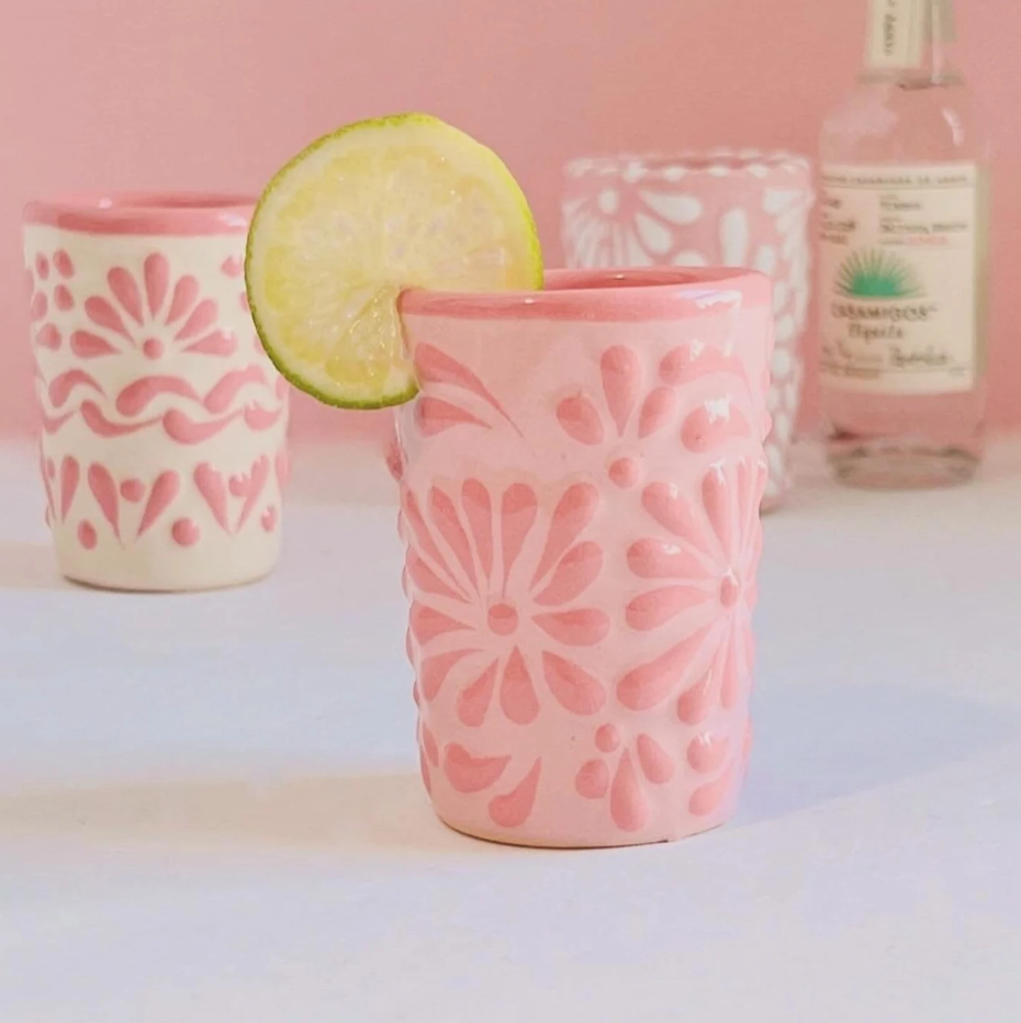 Pink + Pink Handmade Talavera Shot Glass