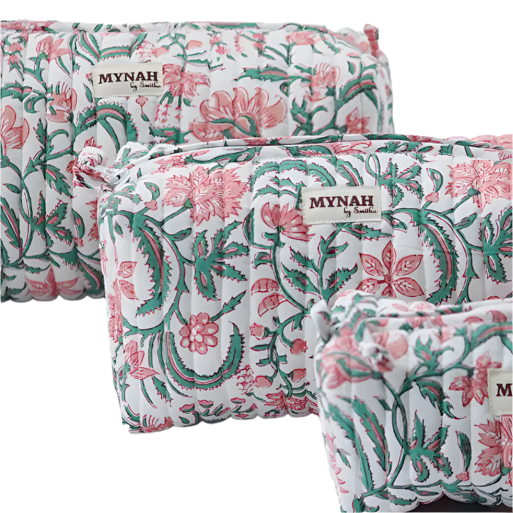 Carnelia Floral Cosmetic Bag