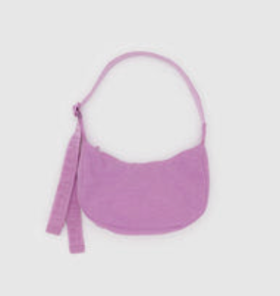 Small Nylon Crescent Bag - Peony