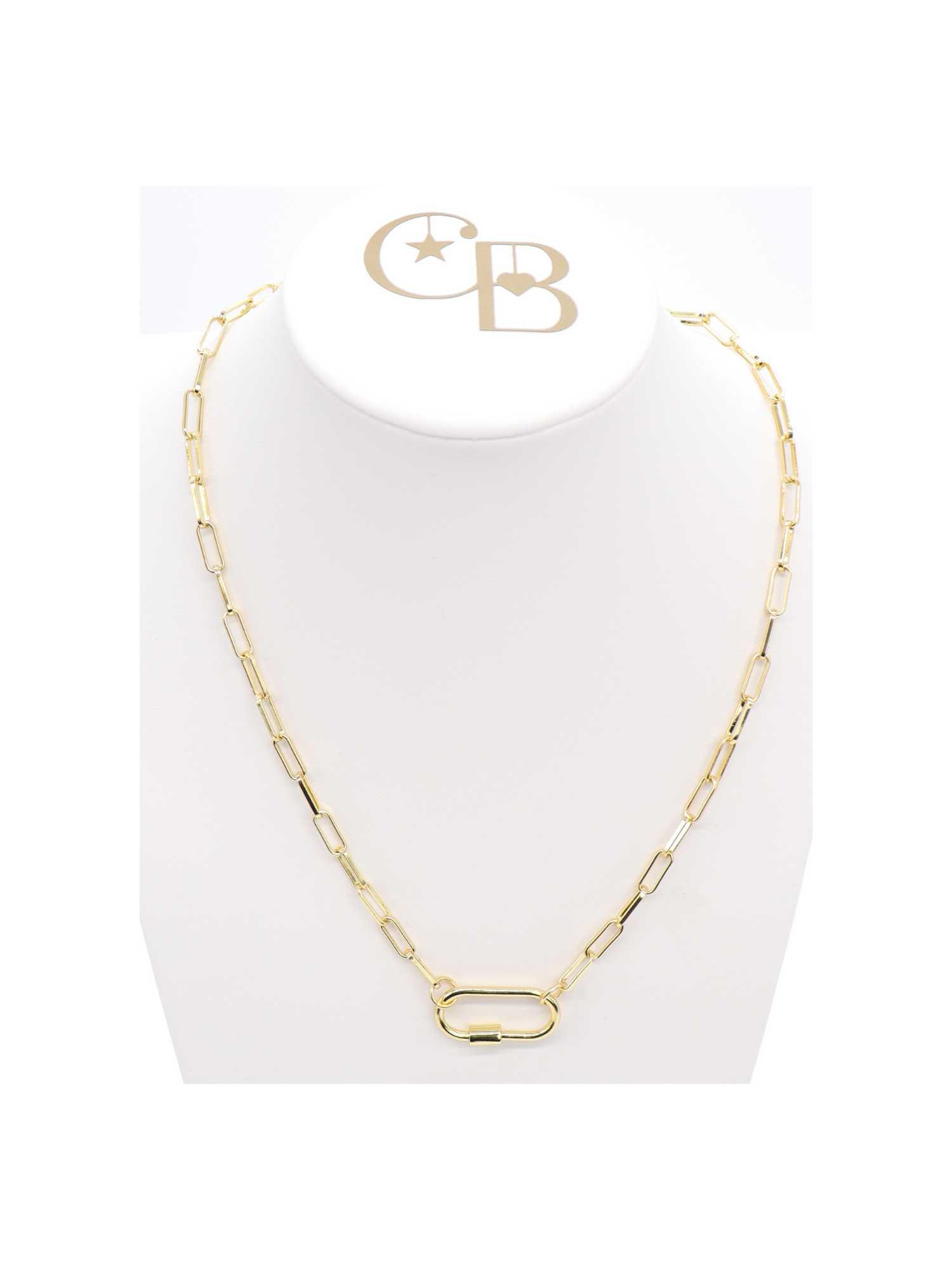 Silver Ashley Necklace with Bella Carabiner