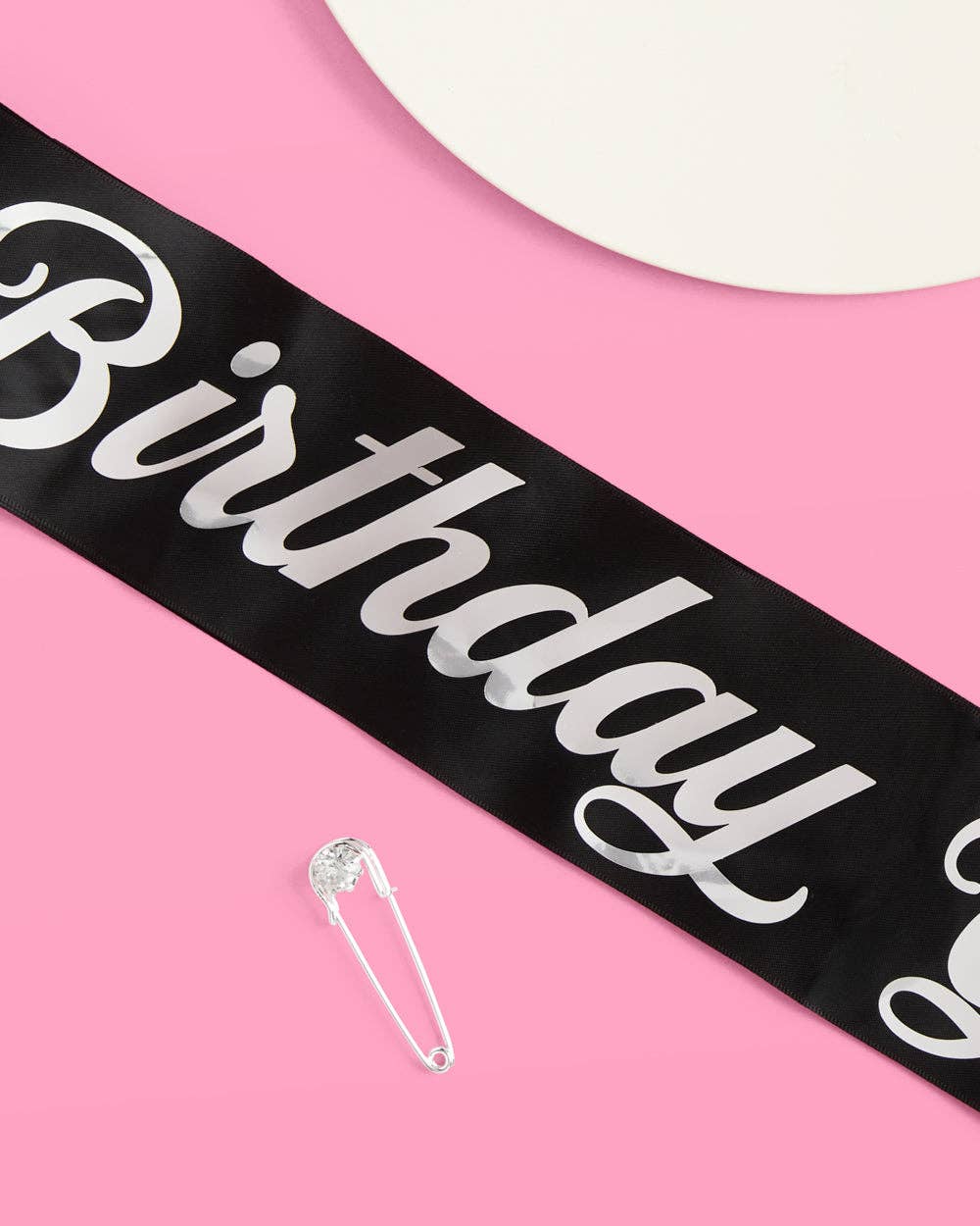 Birthday Girl Black/Silver Sash