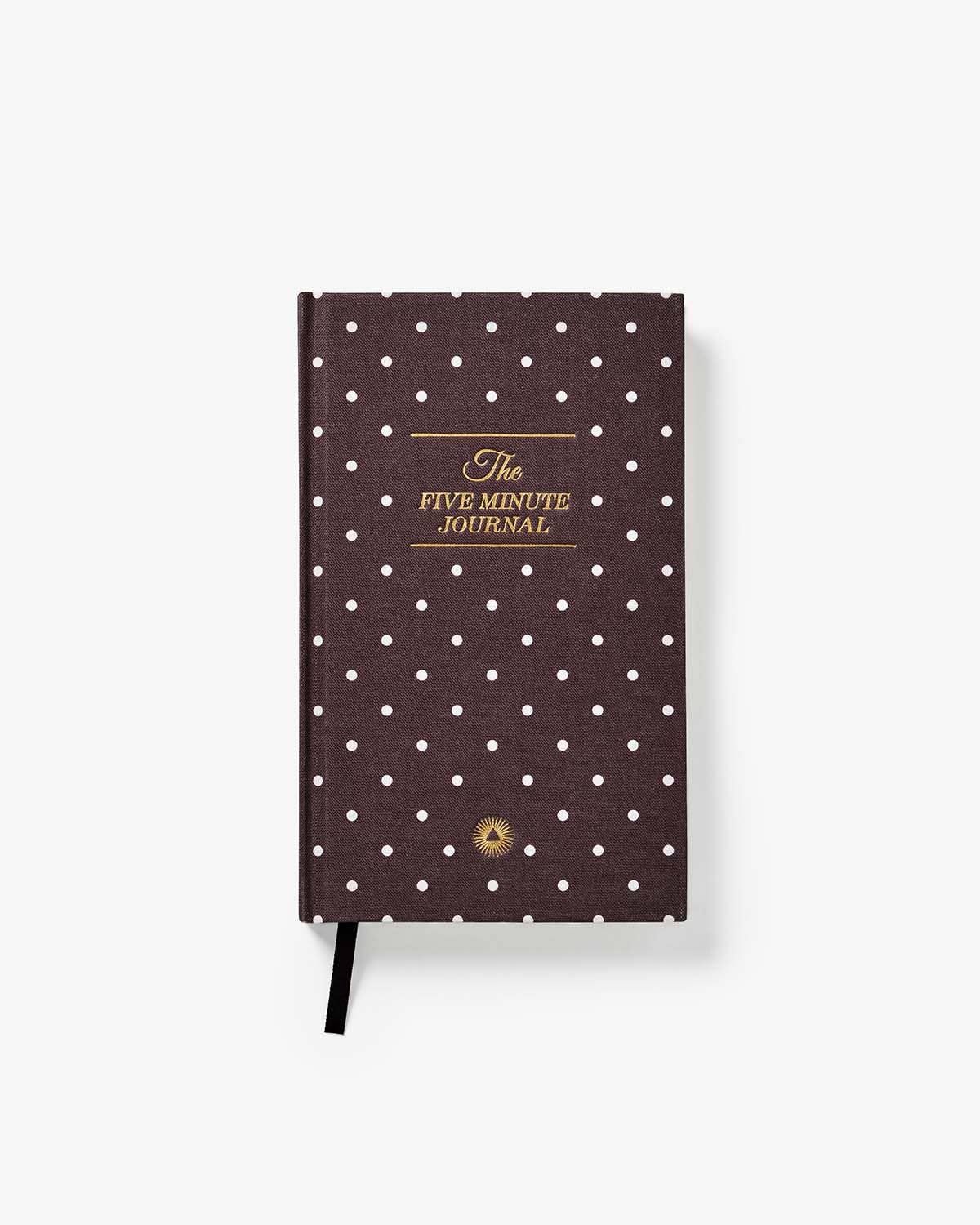 The Five Minute Journal Mocha Polka Dot | Exclusive Print – Pink Moon