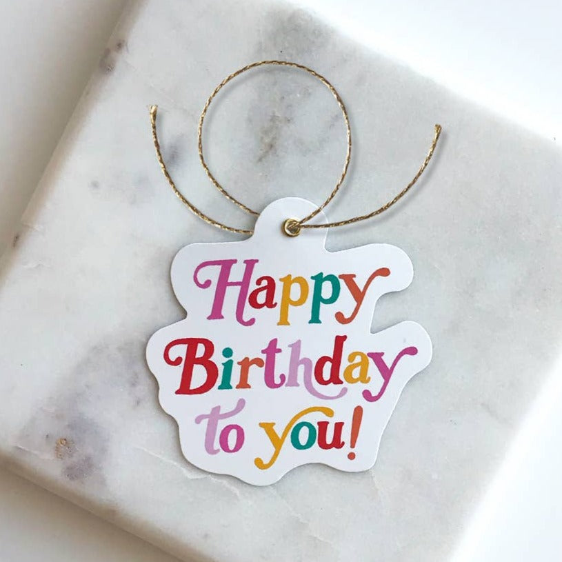Colorful Birthday Diecut Gift Tags