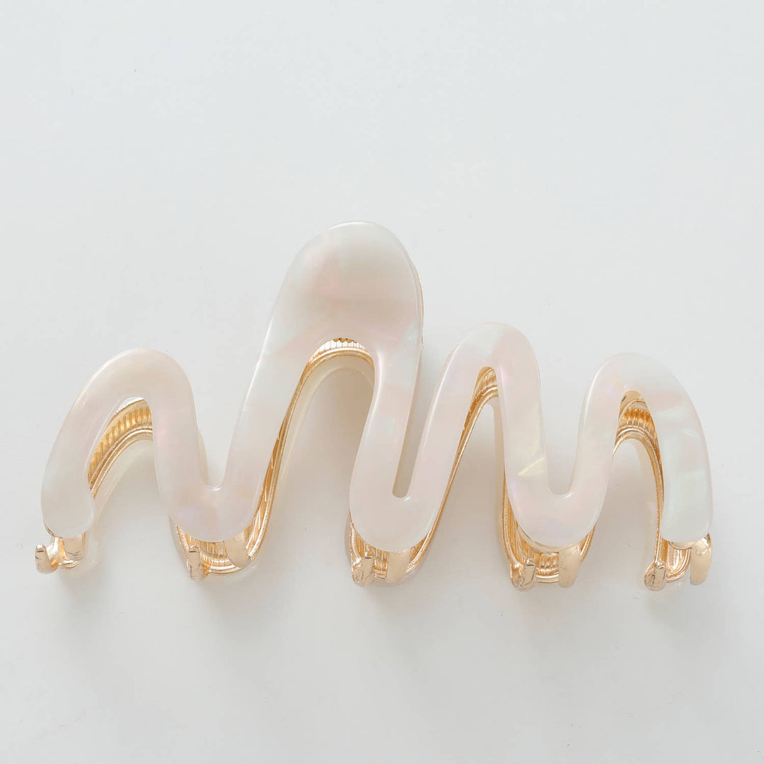 Willow Rosé | Large Squiggle Metal Claw Clip: Assorted