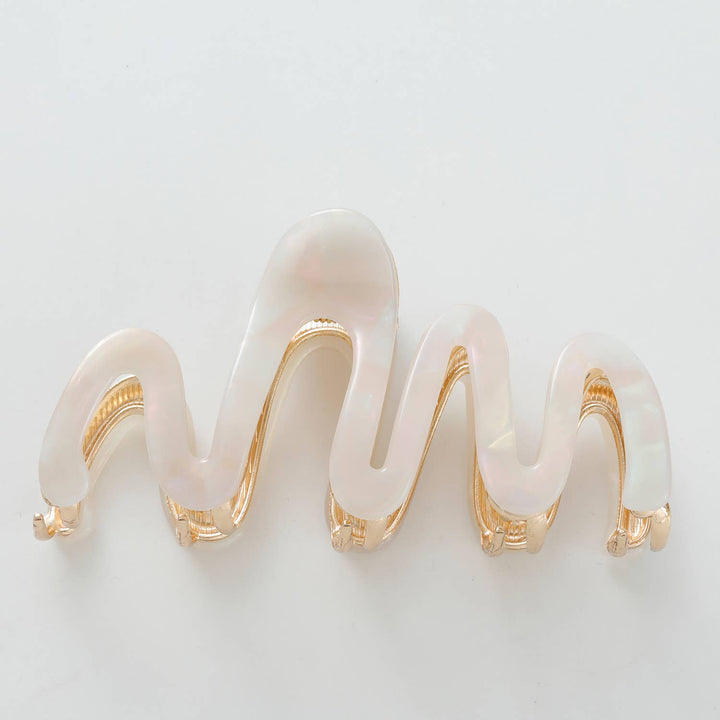 Willow Rosé | Large Squiggle Metal Claw Clip: Assorted