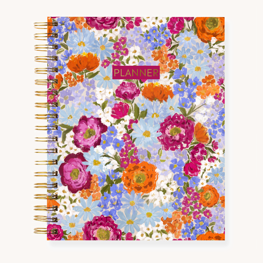 Floral Undated Planner: Countryside Blooms / 7x9