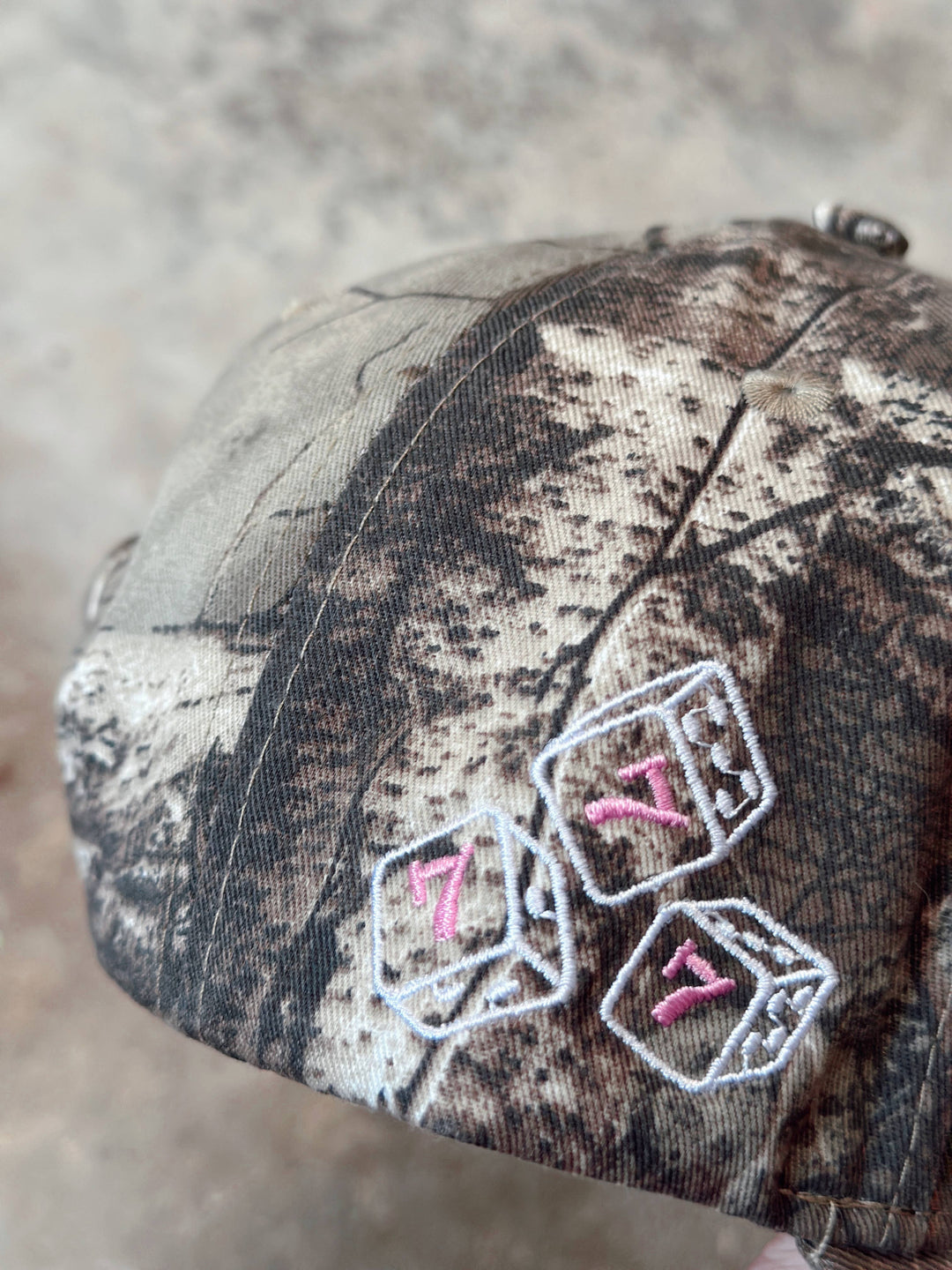 Lucky Girl Camo Star Embroidery Trendy Western Trucker Hat