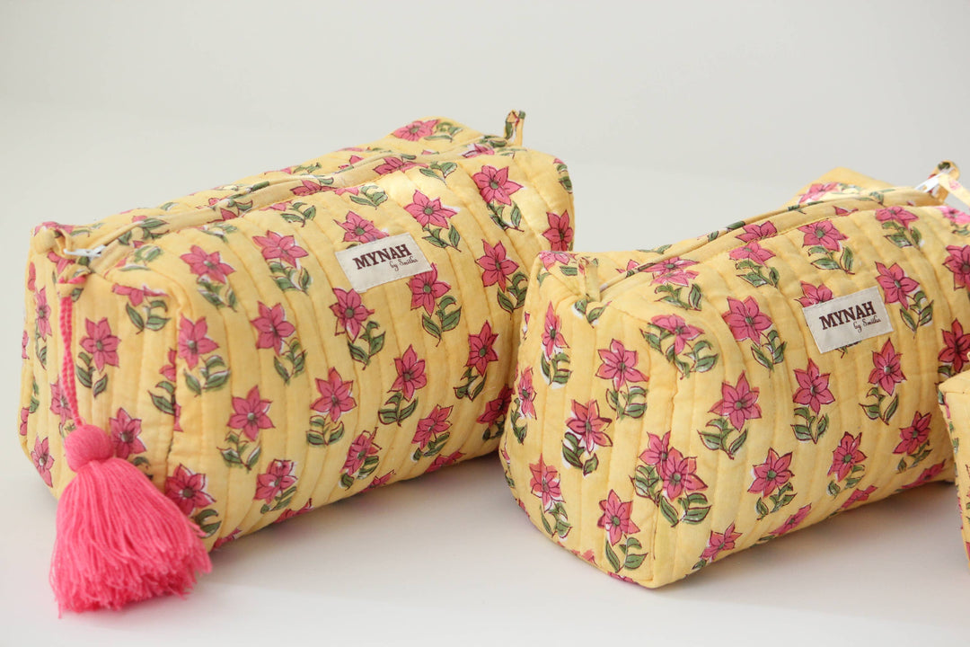 Petunias motif Large Cosmetic Bag