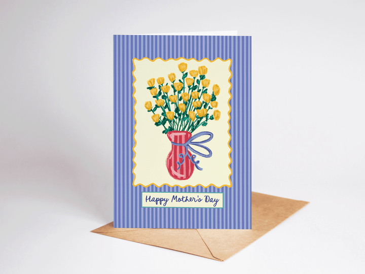 Mother's Day Bundle of Yellow Flowers Greeting Card