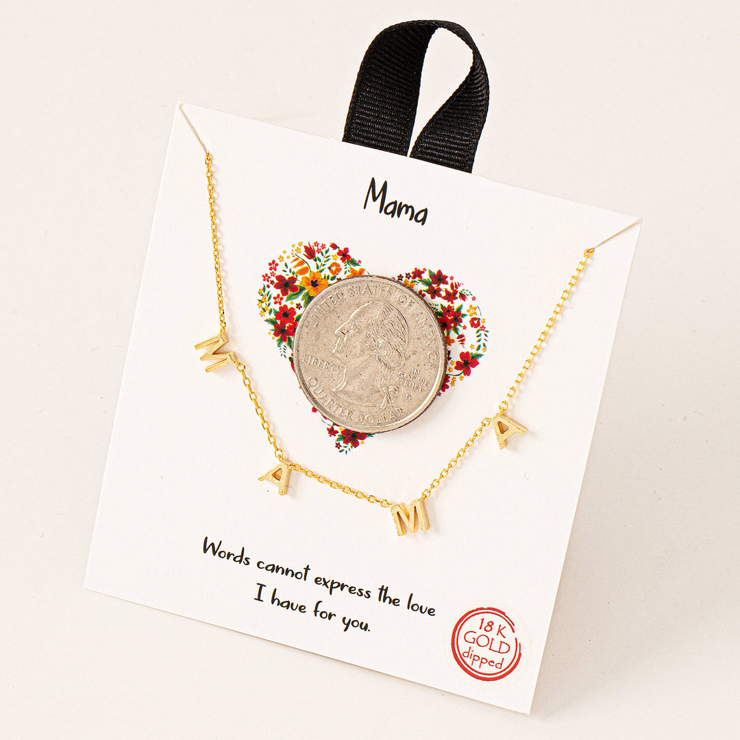 Mama Pendant Necklace: G