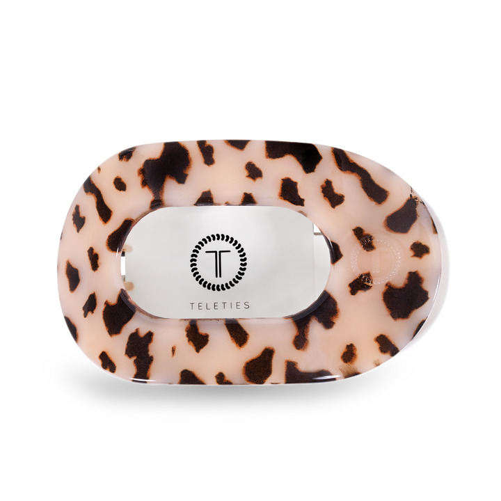Large Round Flat Hair Clip-Blonde Tortoise