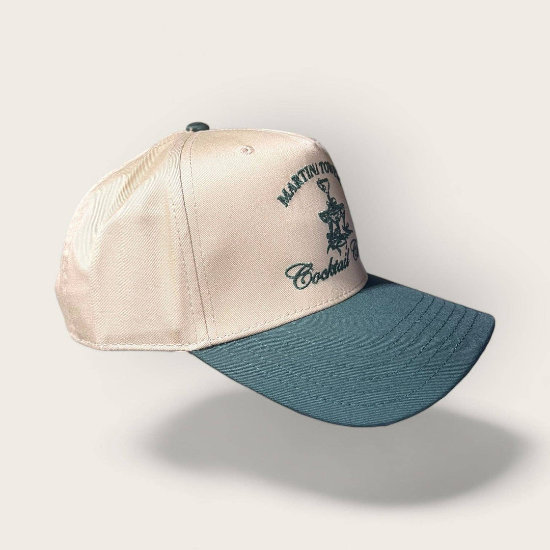 White/Green Martini Towers Cocktail Club Classic Trucker Cap