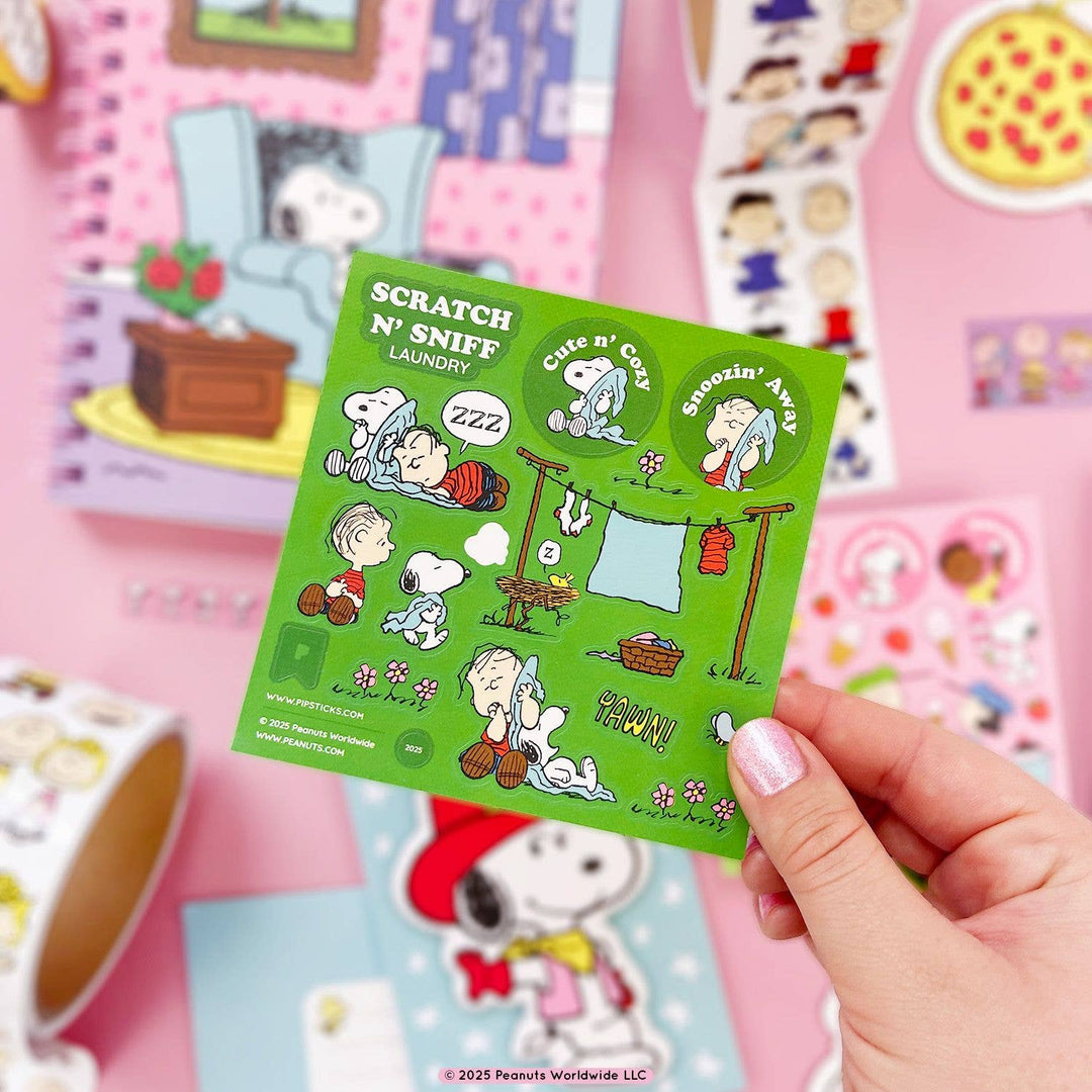 Peanuts Laundry Day Scratch 'n Sniff Sticker Sheet