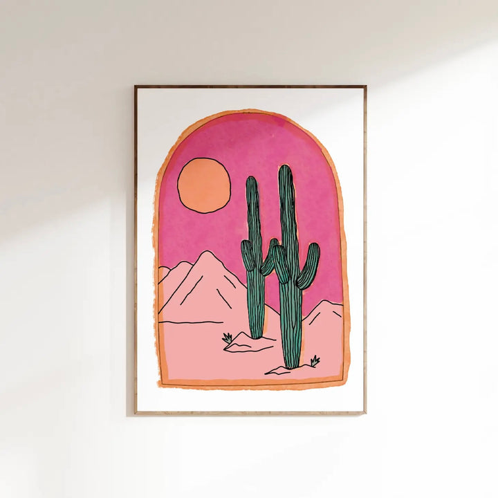 Desert Saguaro Cactus Print