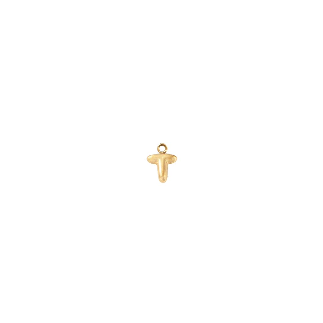 Gold Micro Letters  | Waterproof Stainless Steel: W