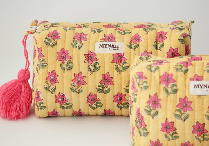 Petunias motif Large Cosmetic Bag
