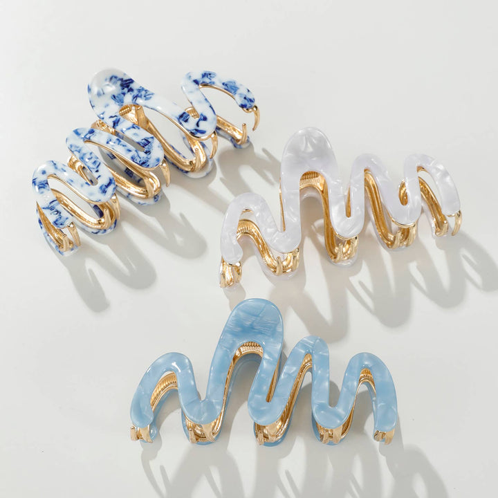 Willow Coastal | Large Squiggle Metal Claw Clip: Assorted