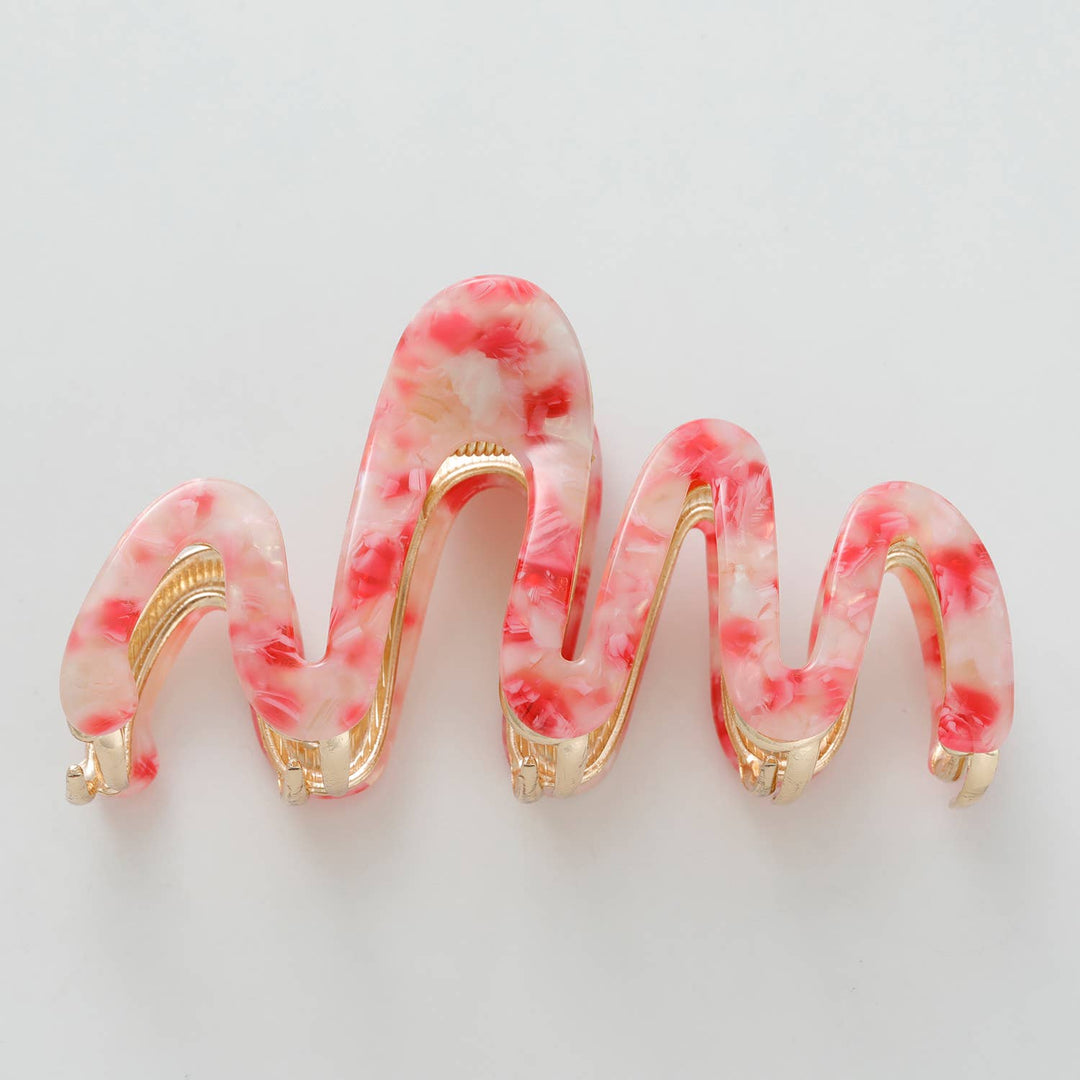 Willow Rosé | Large Squiggle Metal Claw Clip: Assorted