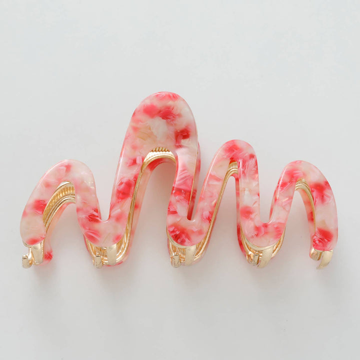 Willow Rosé | Large Squiggle Metal Claw Clip: Assorted