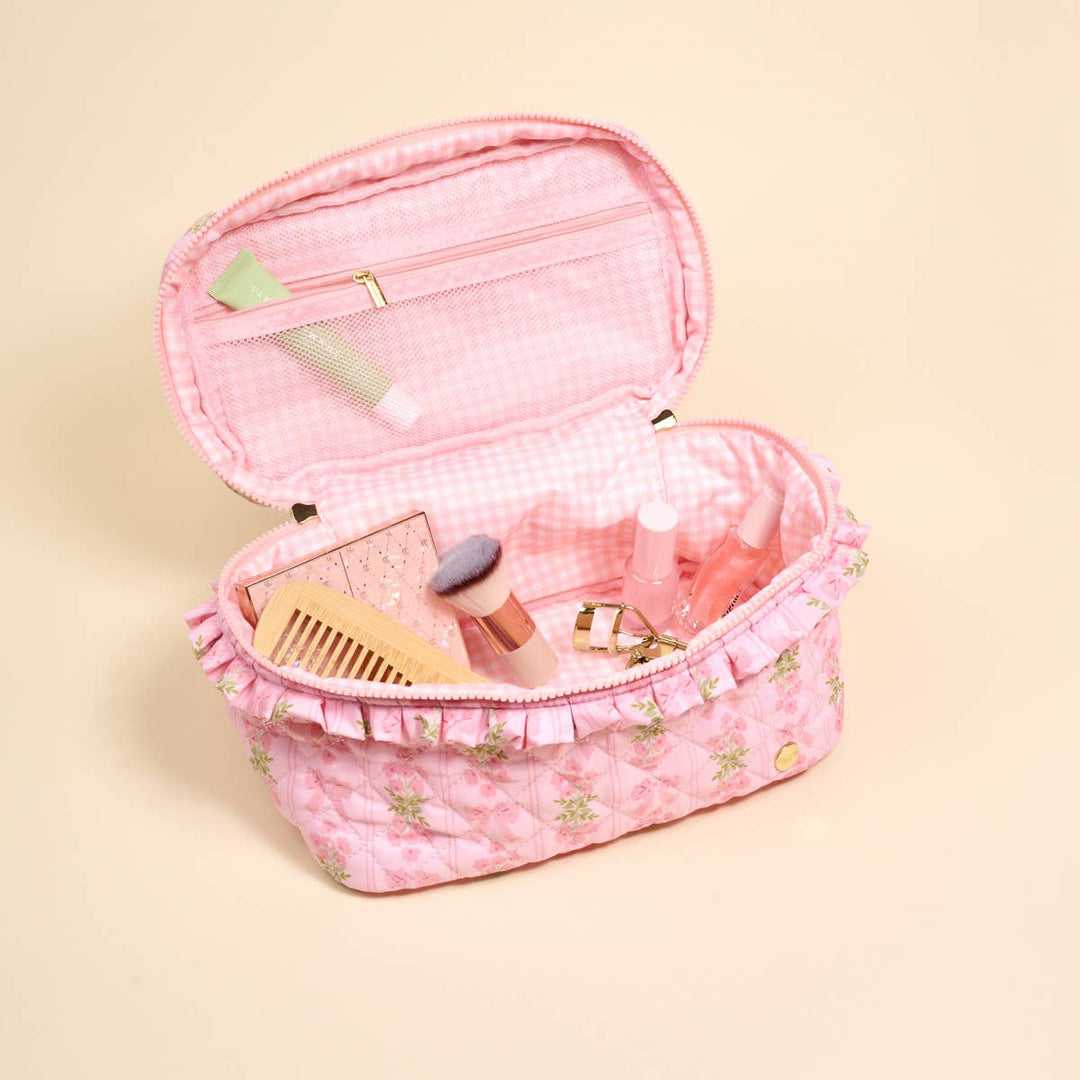 Glam & Go Quilted Cosmetic Bag–Oh So Fancy Pink