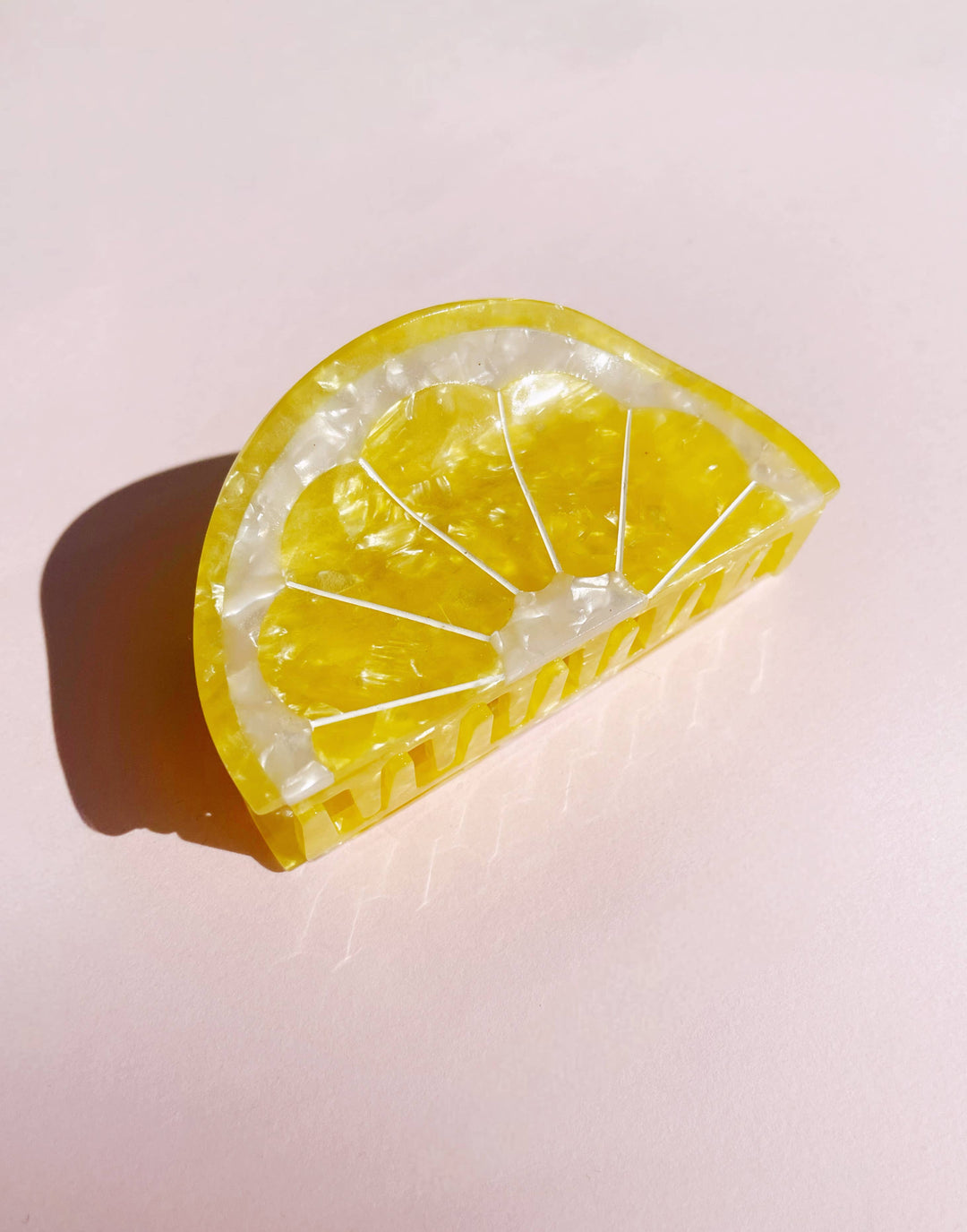 Sunshine Yellow Lemon Claw Clip // Cellulose Acetate 