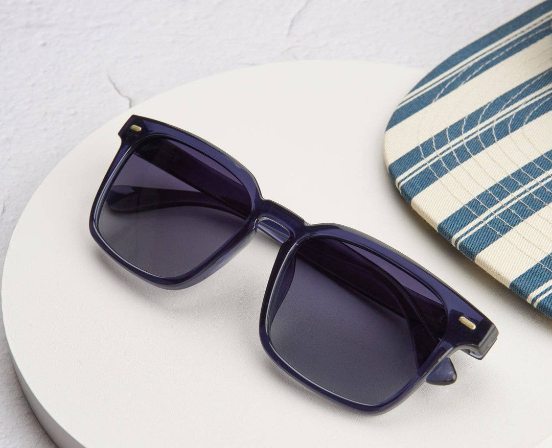 Shasta Sunglasses: Blue / No Correction / None