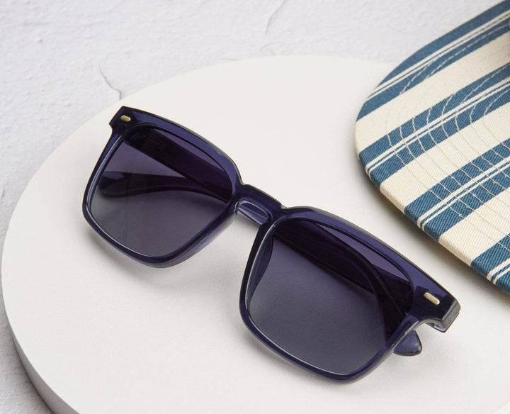 Shasta Sunglasses: Blue / No Correction / None