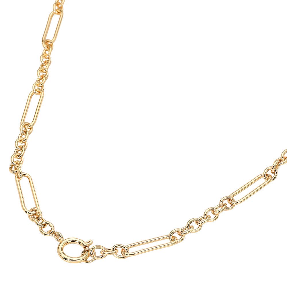 Modern Abstract Metal Chain Necklace