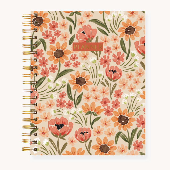 Floral Undated Planner: Countryside Blooms / 7x9