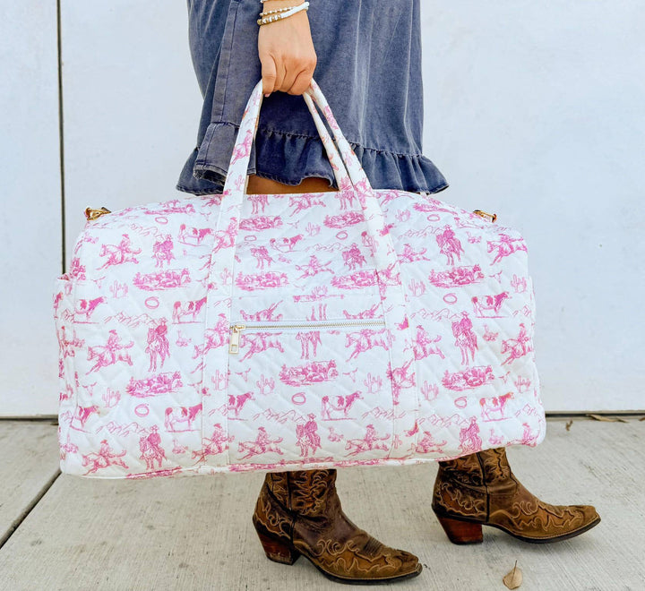 Cowgirl Pattern Duffle Bag