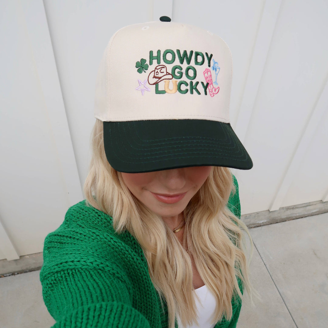 Howdy Go Lucky Embroidered Hat - St. Patricks Day Hat
