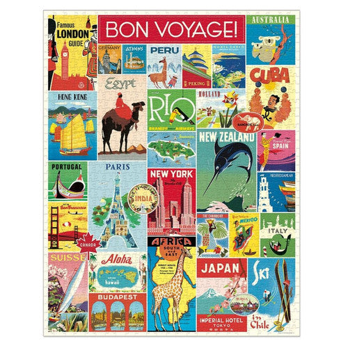 Vintage Travel 1,000 Piece Puzzle