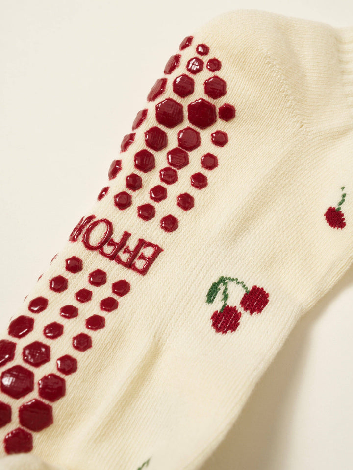 Little Cherry Petal Grip Sock