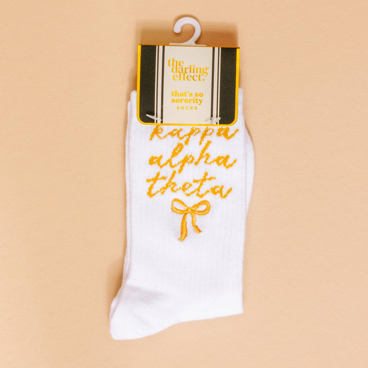 Sorority Embroidered Crew Socks: Delta Delta Delta