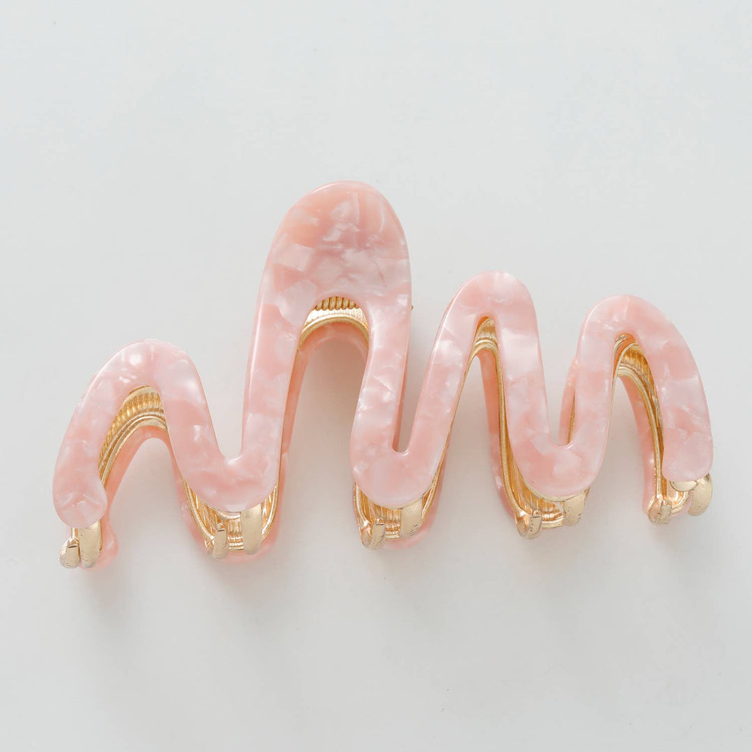 Willow Rosé | Large Squiggle Metal Claw Clip: Assorted