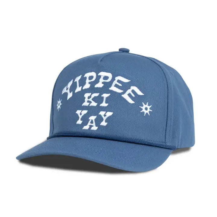 Yippee Ki Yay Hat: Cream/Light Blue