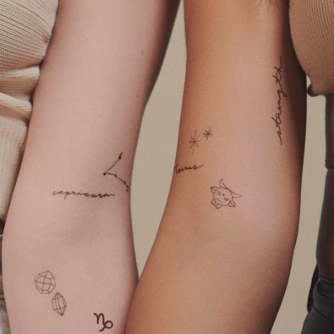 Zodiac Collection: Earth Signs Temporary Tattoo Pack