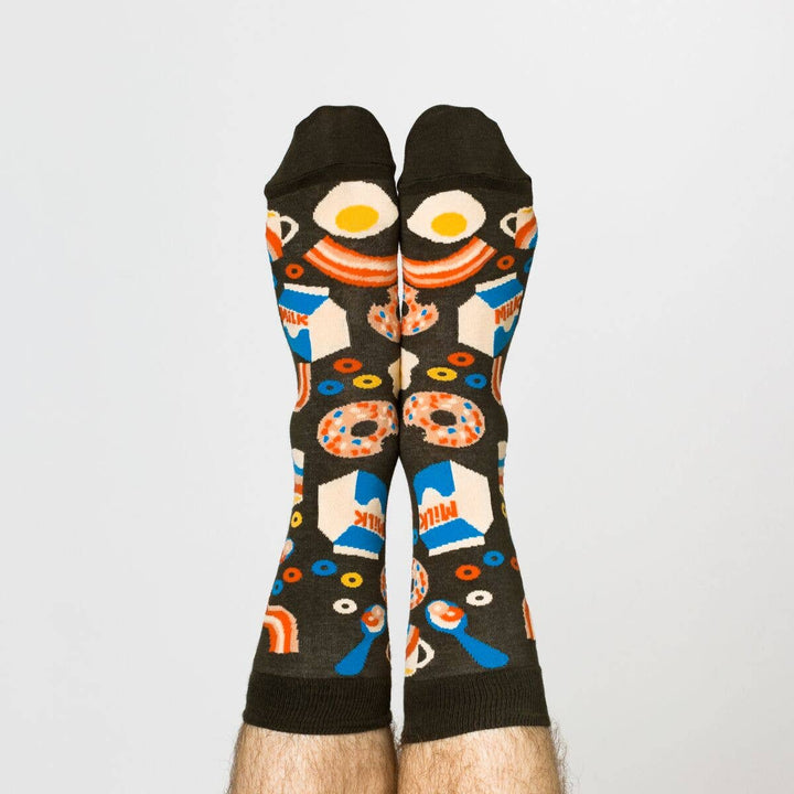 Breakfast - Large Crew Socks - Foodie Gift