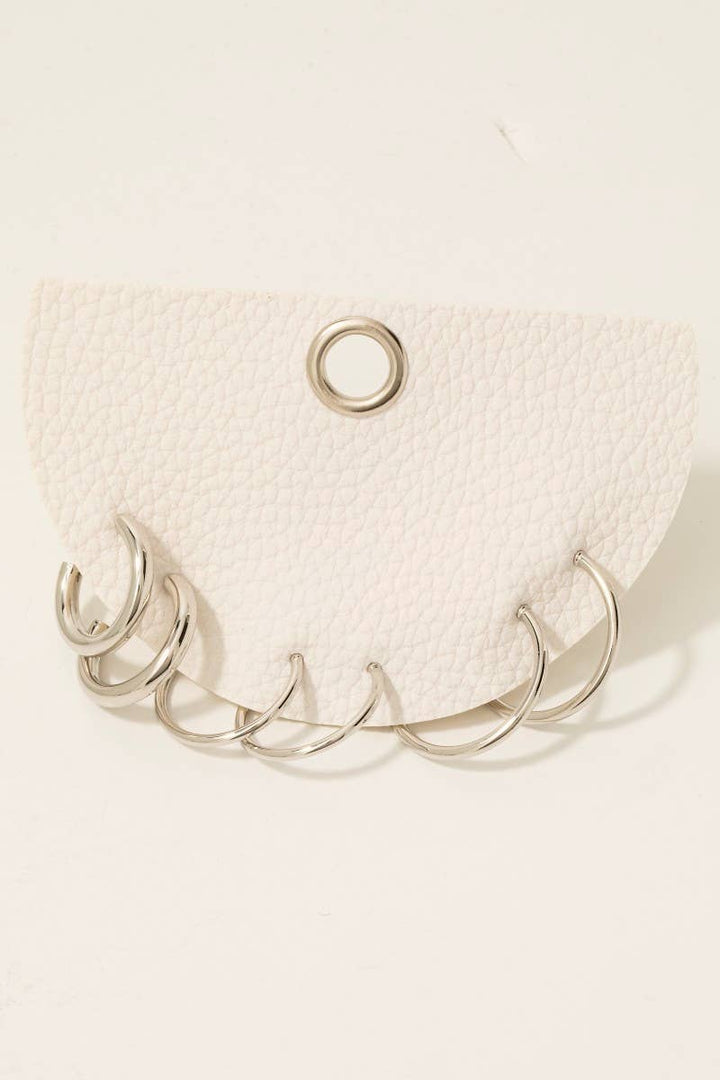 3 Piece Dainty Tube Hoop Earrings Set: Gold