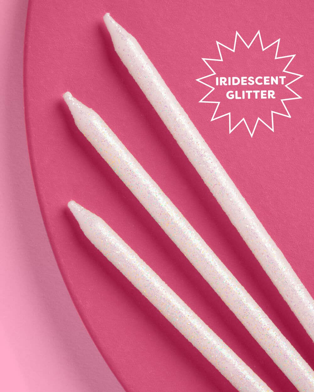 White Glitter Candles