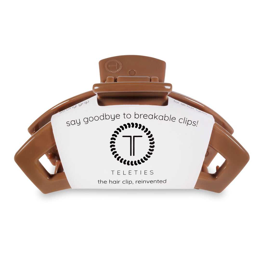 Large Open Hair Clip-Caramel
